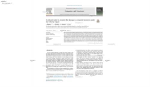 A reduced model to simulate the damage in composite laminates under low velocity impact